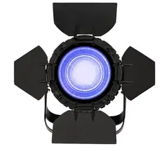 XBABY LEDFresnel Color RGBW m/Låvedør DMX-5,P-con, Fanless, 20-55, 2,8 Kg