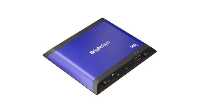 BrightSign HD1025 4K60p HDR10-video Mobile USB Modem, provides USB-A 5V/1A 