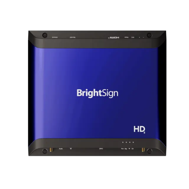 BrightSign HD1025 4K60p HDR10-video Mobile USB Modem, provides USB-A 5V/1A 