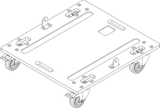 CODA Audio DOT-T-RACK Transport dolly for LINUS T-RACK