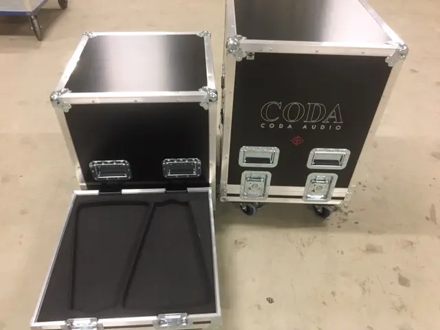 CODA Audio APS(2) Flightcase on wheels Dim: 60x60x80, Top Hat 