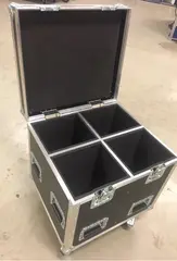 CODA Audio Flightcase HOPS8T(4) 8 handles, 4 rec.plates, ,Wheels-2 stop