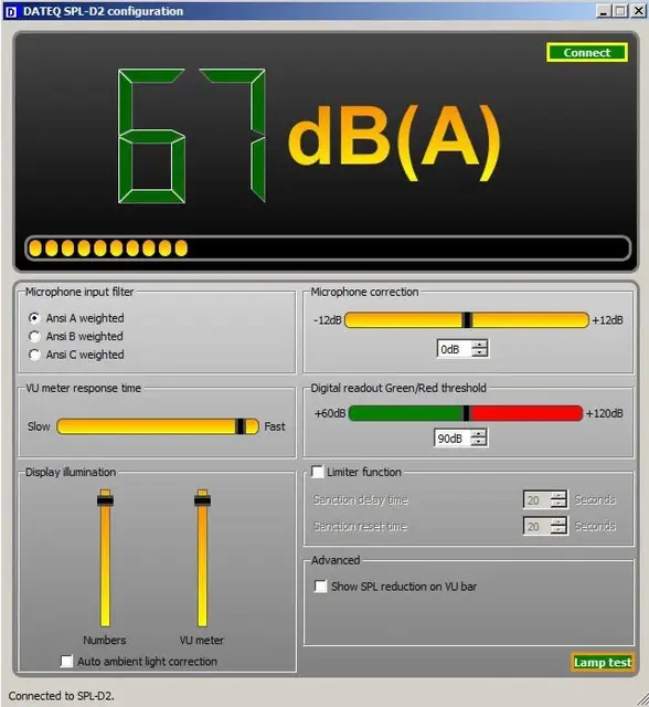Dateq SPL-D2 DISPLAY Sound pressure meter 