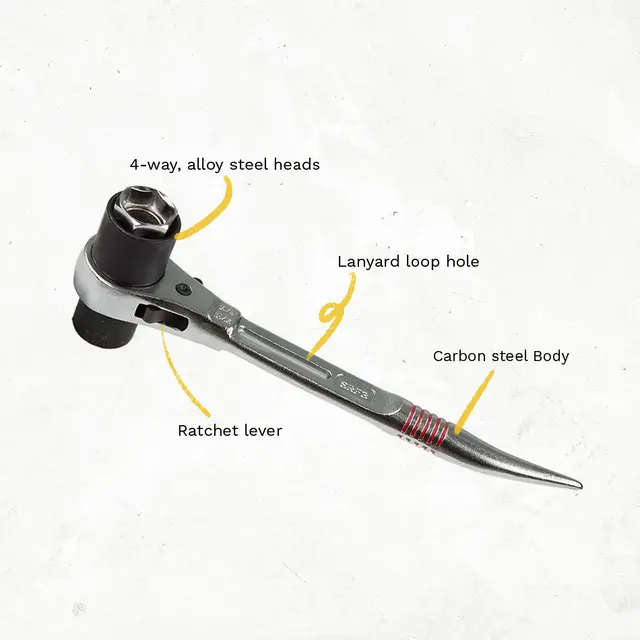 Dirty Rigger 4-in-1 Podger Ratchet Truss-rigging ratchet (Imperial V2) 
