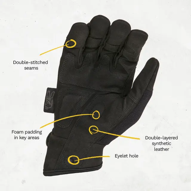Dirty Rigger Comfort Fit Black Ed. FF M Full-fingered rigger glove, EN388 