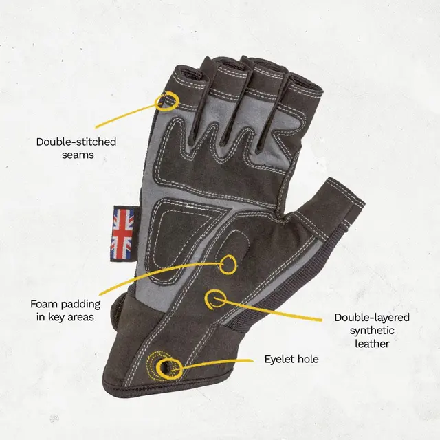 Dirty Rigger Comfort Fit FL M Fingerless rigger glove, EN388 