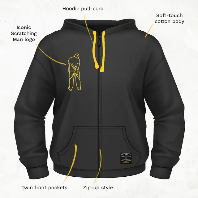 Dirty Rigger Hoodie Zip-Up L 340 GSM bomullsfleece hoodie 