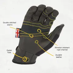 Dirty Rigger Rope Ops FF M Full-fingered rope glove, EN388