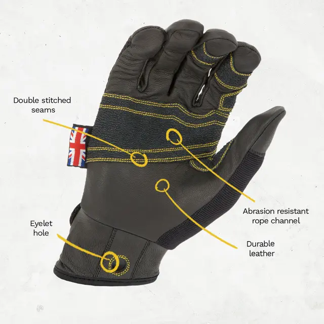 Dirty Rigger Rope Ops FF M Full-fingered rope glove, EN388 