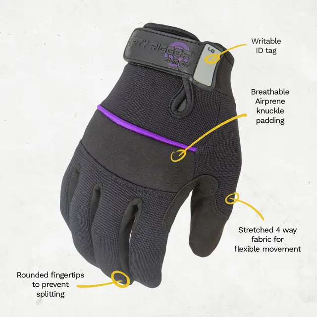 Dirty Rigger SlimFit FF M Full-fingered rigger glove, EN388 