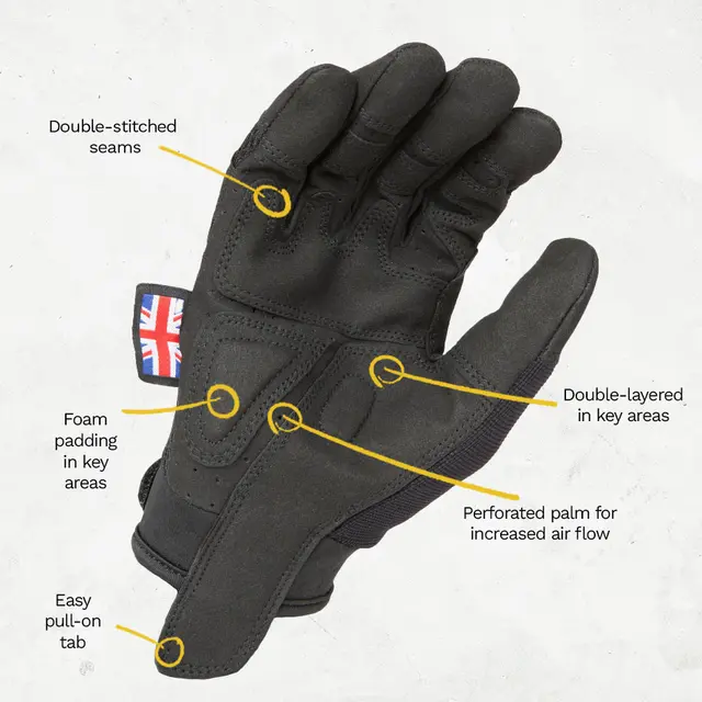 Dirty Rigger Venta-Cool FF S Full-fingered summer glove, EN388 