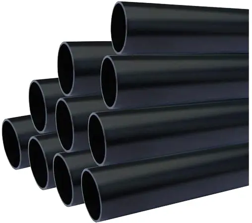 Sort aluminiumsrør 48x4 1m 4,5mm gods 100cm Legering 6082 T6 