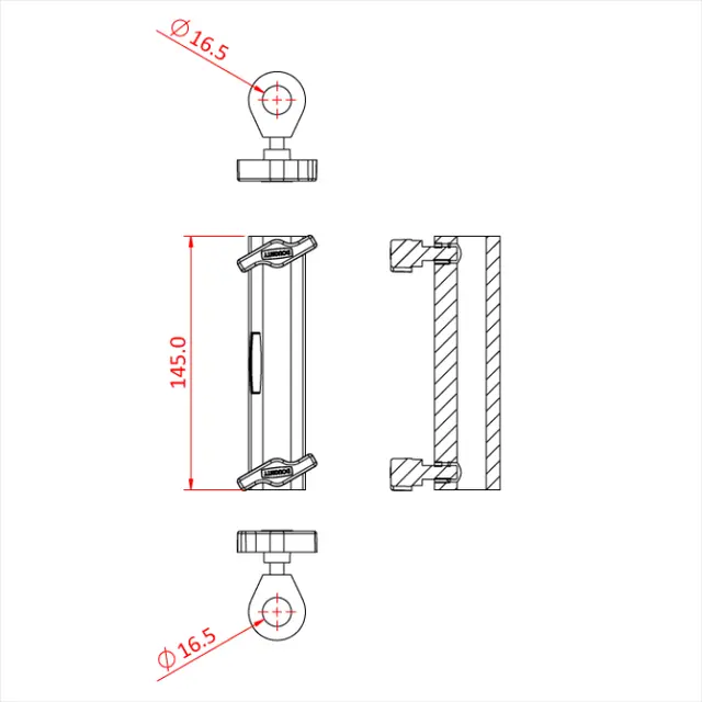 Doughty G1003 SOCKET ADAPTOR (16mm x 16mm) 