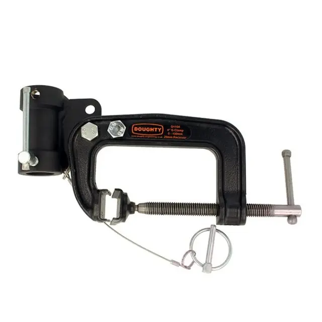 Doughty G1104 G CLAMP 100mm WITH DUAL POSITION 29mm RECEIVER 