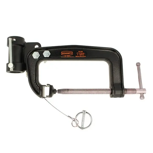 Doughty G1108 G CLAMP 200mm WITH DUAL POSITION 29mm RECEIVER 