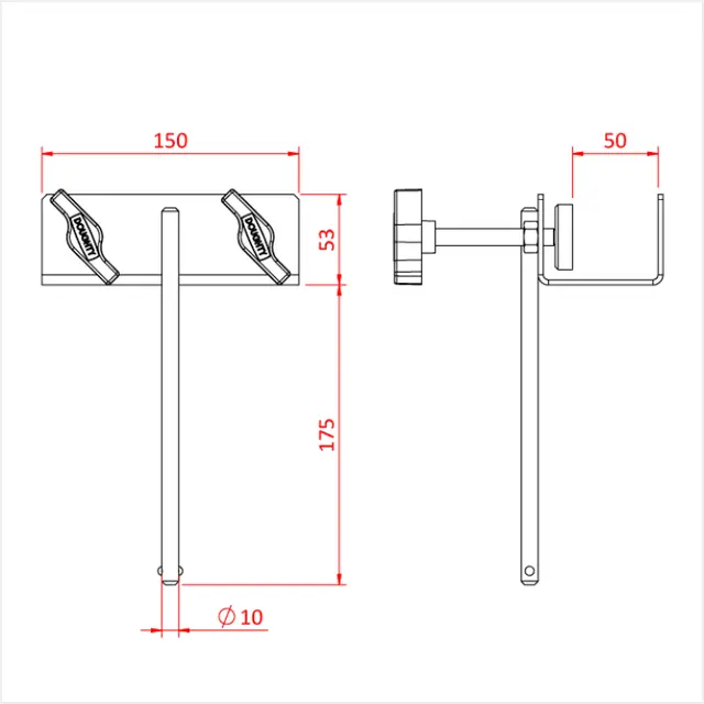 Doughty G1113 FRAME CLAMP 50mm 
