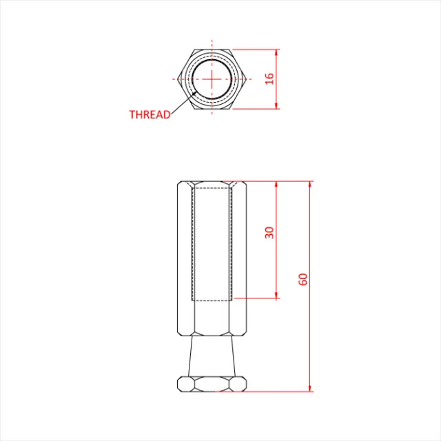Doughty G1171 SNAP-IN THREADED SOCKET M12 X 35 