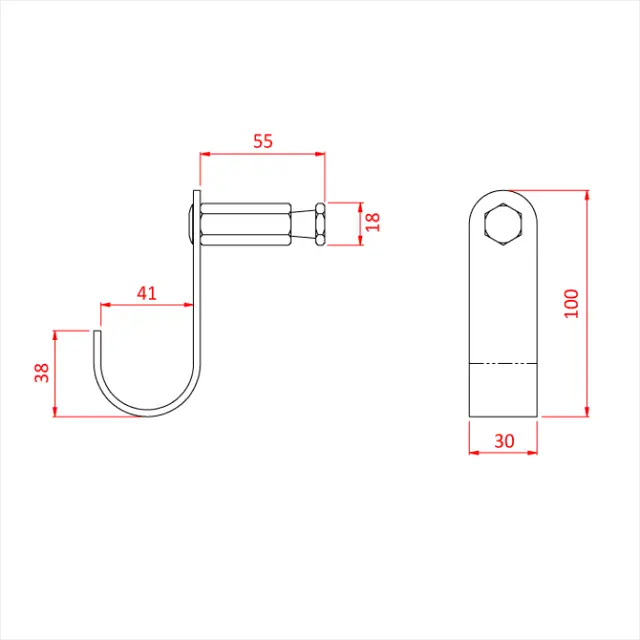 Doughty G1175 SNAP-IN SWIVEL/C HOOK 