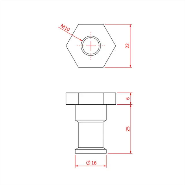 Doughty G1179 SNAP-IN M10 LOW PROFILE SOCKET 