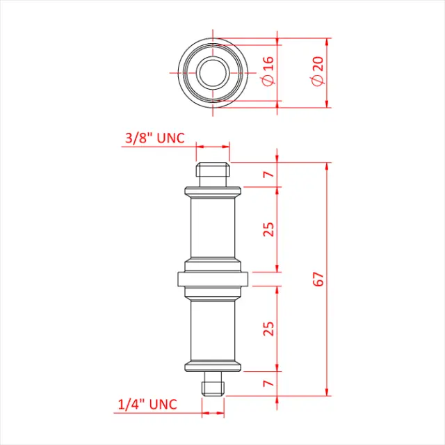 Doughty G1182 SNAP-IN 3/8 X 1/4 UNC SPIGOT 