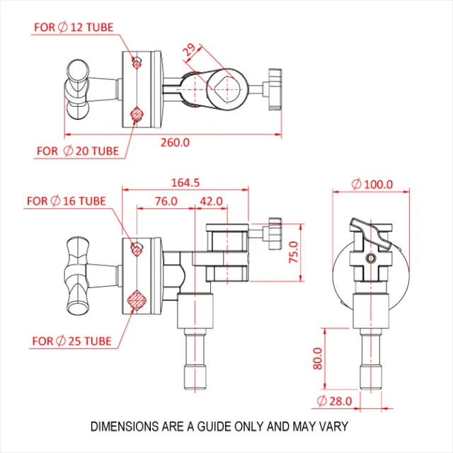 Doughty G120001 GRIPHEAD (LARGE 115mm) (Black) 