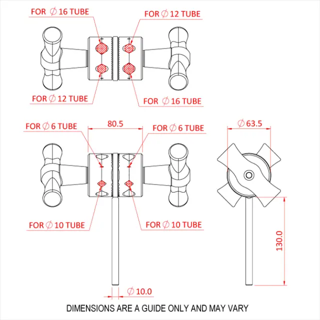 Doughty G1220 DOUBLE GRIPHEAD 65mm 