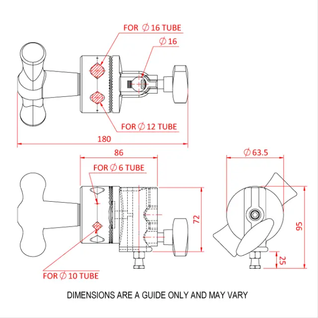 Doughty G1221 SNAP-IN GRIPHEAD 65mm 
