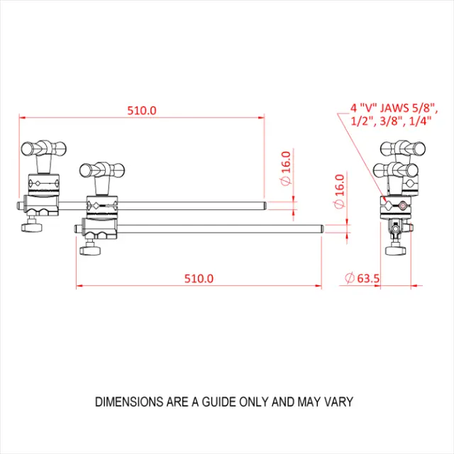 Doughty G1245 DOUBLE EXTENSION 40" WITH TWO GOBO HEADS 