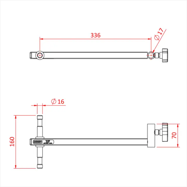 Doughty G1330 BABY OFFSET ARM 