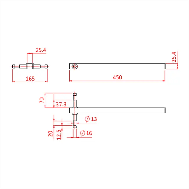 Doughty G1345 BABY ADJUSTABLE SIDE ARM 