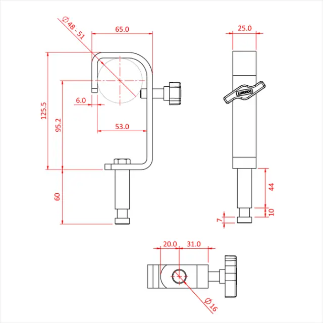 Doughty G1415 BABY PIN HOOK CLAMP 