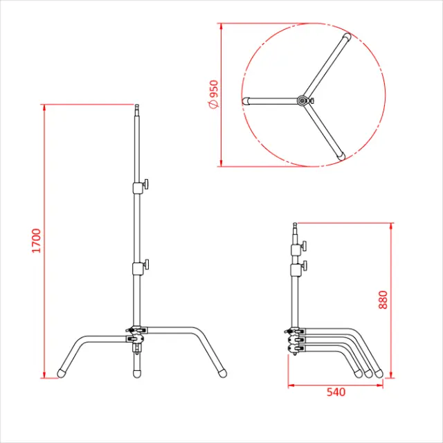 Doughty G200501 C' STAND 20" SHADOW RANGE 