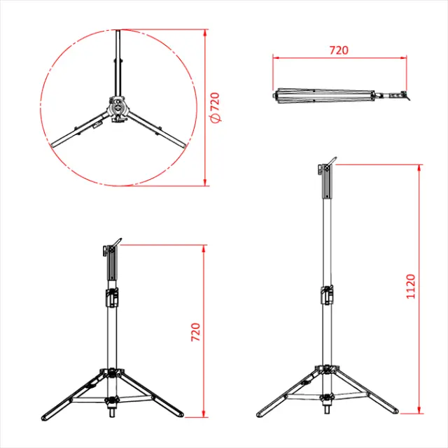 Doughty G203001 MINI COMBO STAND (SINGLE RISER) Shadow Range 
