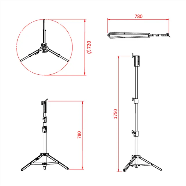 Doughty G203101 PEE WEE STAND (DOUBLE RISER) Shadow Range 