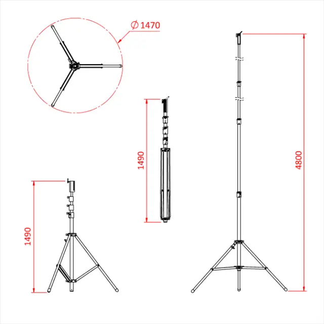 Doughty G204601 HI-COMBO STAND Shadow Range 