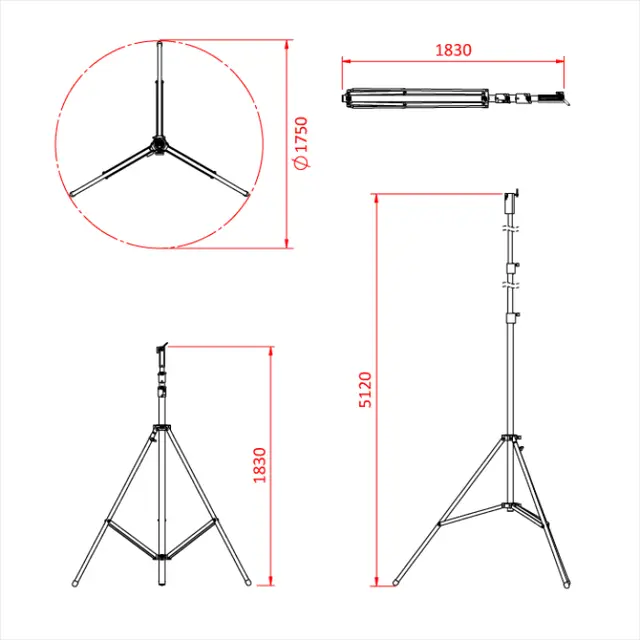 Doughty G205001 WIDE BASE HI-COMBO STAND Shadow Range 