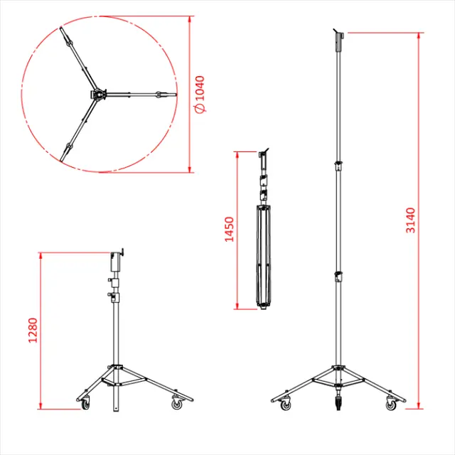 Doughty G207101 BABY HI-ROLLER STAND Shadow Range 