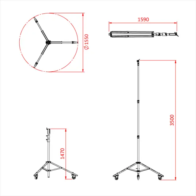 Doughty G207501 JUNIOR ROLLER STAND Shadow Range 