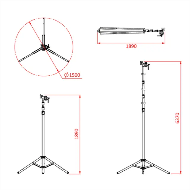 Doughty G208101 HI-OVERHEAD STAND Shadow Range 