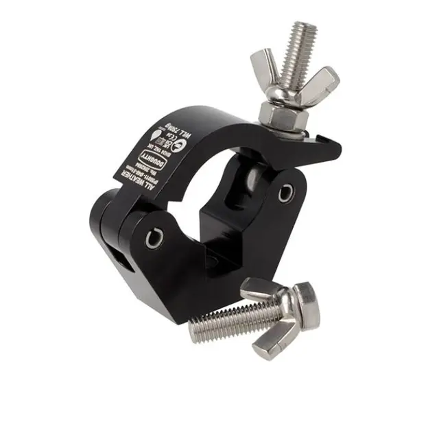 Doughty IP58010 SLIMLINE HOOK CLAMP (Silver) - STAINLESS STEEL FIXINGS 