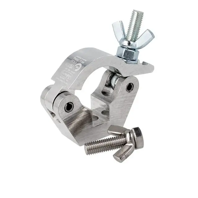 Doughty IP58010 SLIMLINE HOOK CLAMP (Silver) - STAINLESS STEEL FIXINGS 