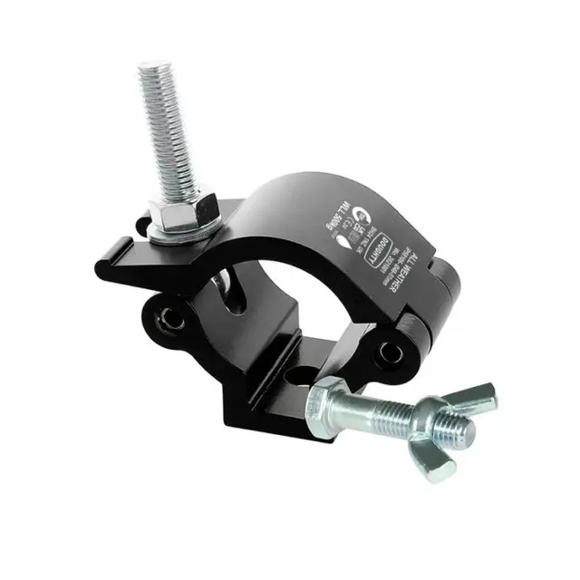 Doughty LIGHTWEIGHT HOOK CLAMP, Black STAINLESS STEEL FIXINGS 
