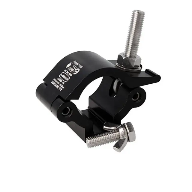 Doughty LIGHTWEIGHT HOOK CLAMP, Black STAINLESS STEEL FIXINGS 