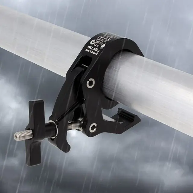 Doughty LIGHTWEIGHT QT CLAMP, Black STAINLESS STEEL FIXINGS 
