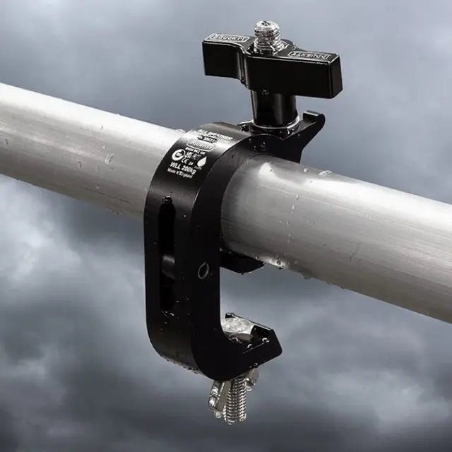 Doughty IP5886101 TRIGGER HOOK CLAMP (Black) - STAINLESS STEEL FIXINGS 