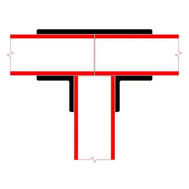 Doughty T10400 Long Tee PIPECLAMP LONG TEE 