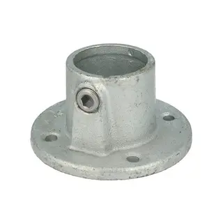 Doughty T1310001 Pipe Clamp Base Flange Pipe Clamp Base Flange (Black)