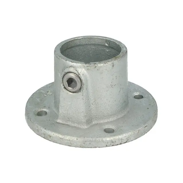 Doughty T1310001 Pipe Clamp Base Flange Pipe Clamp Base Flange (Black) 