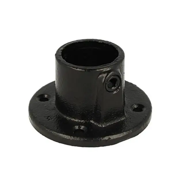 Doughty T1310001 Pipe Clamp Base Flange Pipe Clamp Base Flange (Black) 