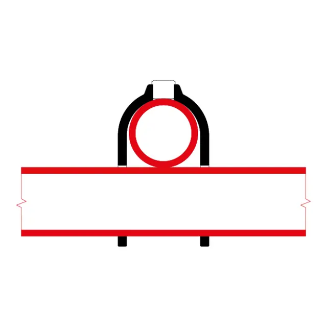 Doughty T16000 Clamp On Crossover PIPECLAMP CLAMP ON CROSSOVER 